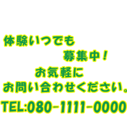 お問い合せは080-1111-0000へ